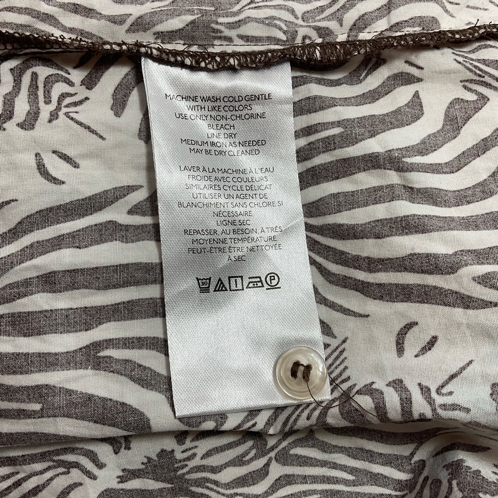 Anthropologie Maeve Bettina Dress Tiered zebra Print Buttondown Shirt Dr… - Picture 11 of 13